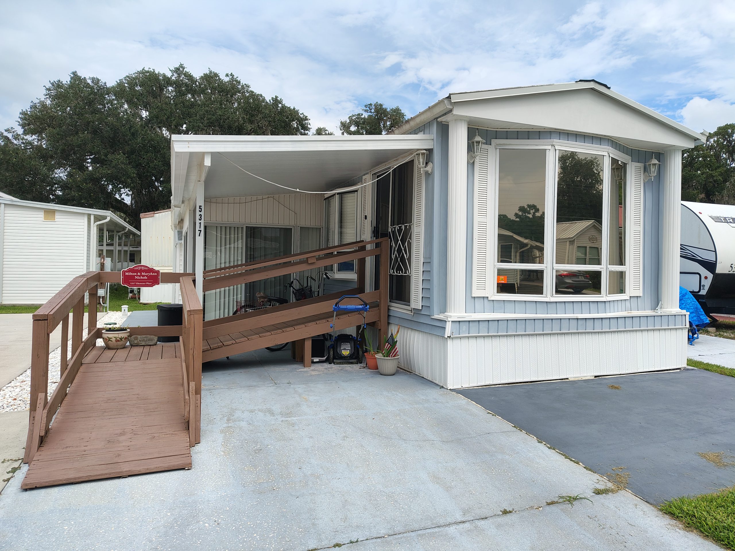 Front of Mobile Home